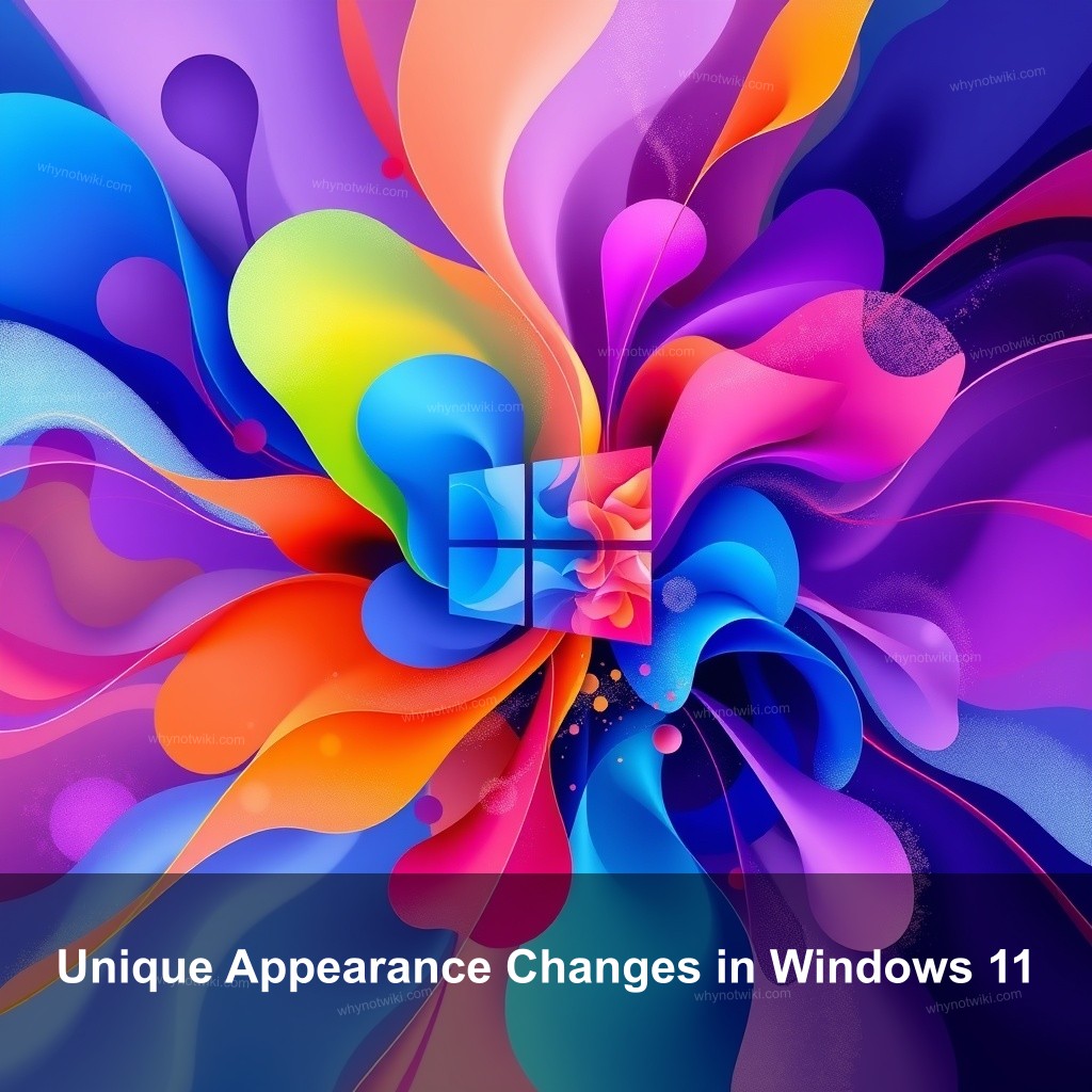 Unique Appearance Changes in Windows 11